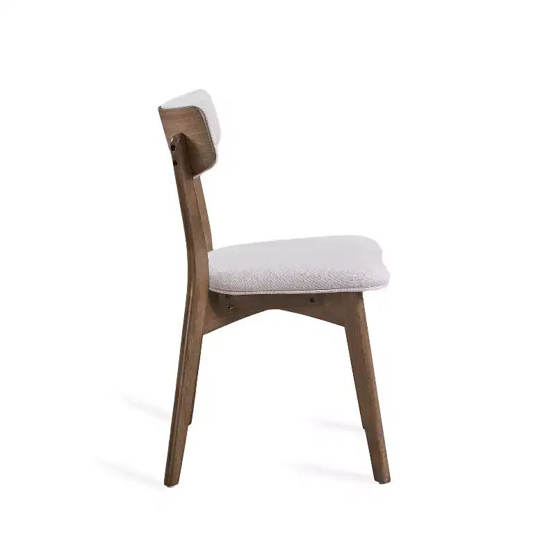 GDFStudio Chaises de salle à manger rembourrées Crystal en bois d'hévéa (Lot de 2)