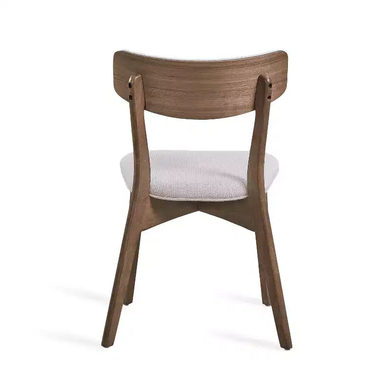 GDFStudio Chaises de salle à manger rembourrées Crystal en bois d'hévéa (Lot de 2)