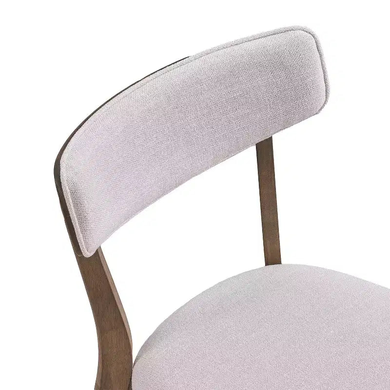 GDFStudio Chaises de salle à manger rembourrées Crystal en bois d'hévéa (Lot de 2)