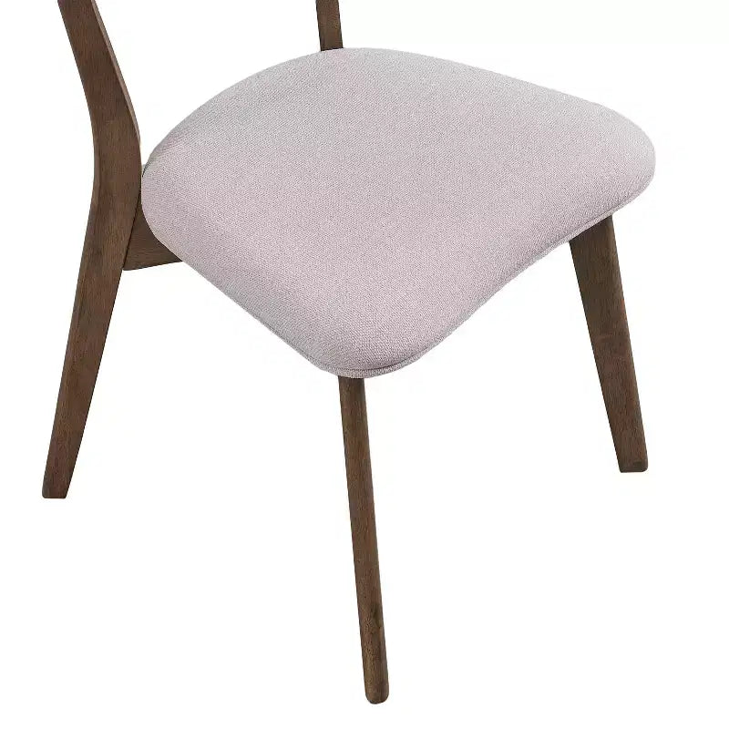 GDFStudio Chaises de salle à manger rembourrées Crystal en bois d'hévéa (Lot de 2)
