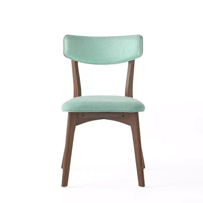GDFStudio Chaises de salle à manger rembourrées Crystal en bois d'hévéa (Lot de 2)