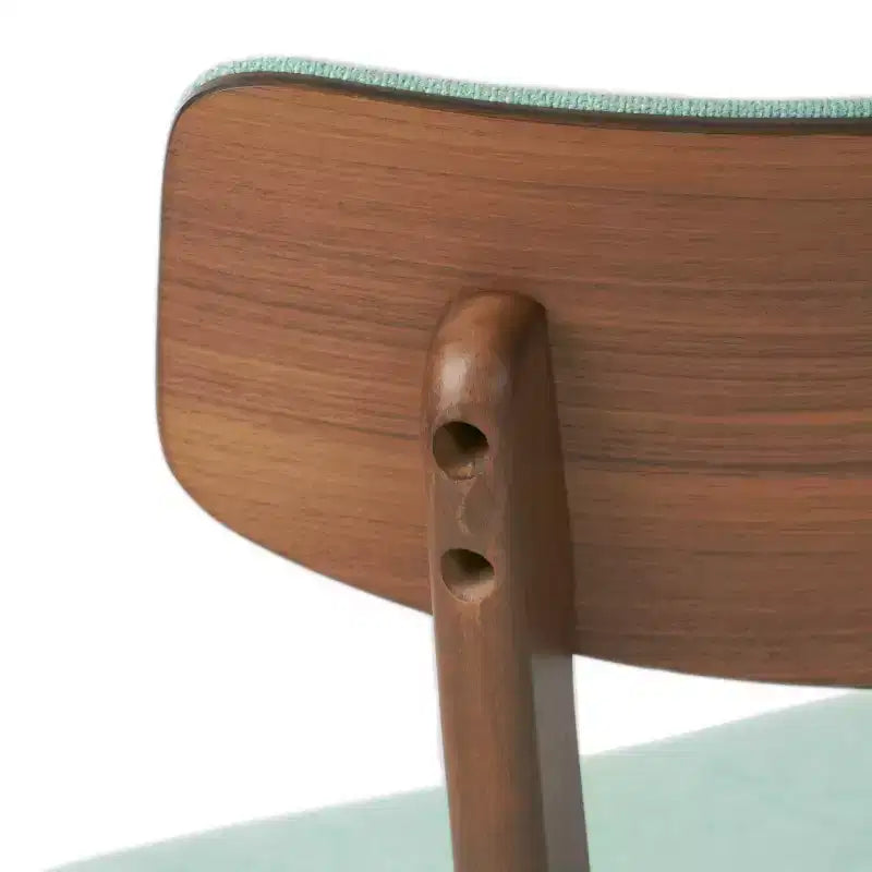 GDFStudio Chaises de salle à manger rembourrées Crystal en bois d'hévéa (Lot de 2)