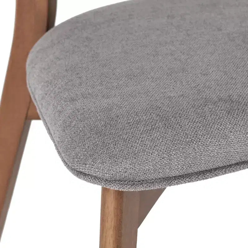 GDFStudio Chaises de salle à manger rembourrées Crystal en bois d'hévéa (Lot de 2)