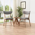 GDFStudio Crystal Rubberwood Upholstered Dining Chairs (Set of 2)