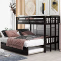 Whisen Exquisite design Wood Twin over Pull-out Bunk Bed with Trundle