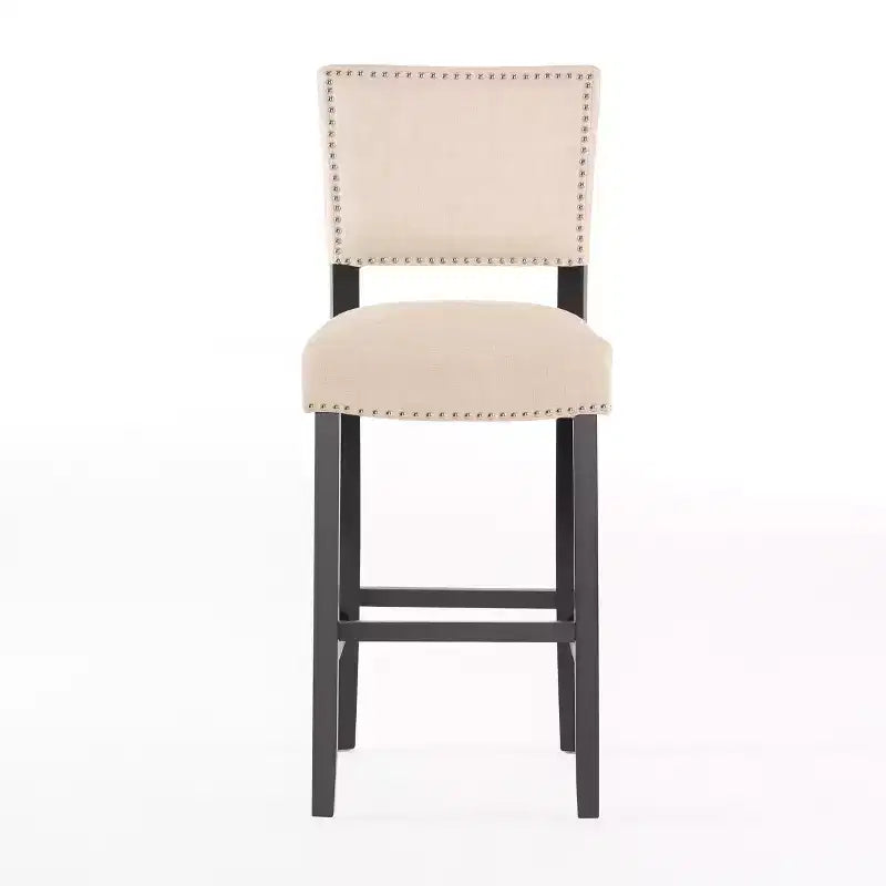 Tabourets de Bar rembourrés en Faux Cuir Contemporains Christopher Knight Home Mayfield avec Rivets Décoratifs (Lot de 2)