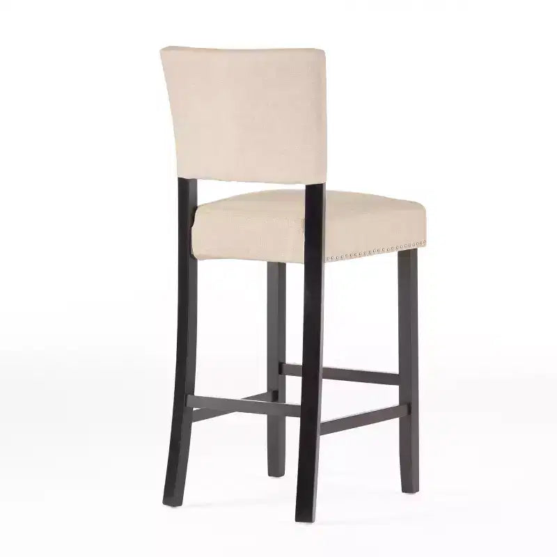 Tabourets de Bar rembourrés en Faux Cuir Contemporains Christopher Knight Home Mayfield avec Rivets Décoratifs (Lot de 2)
