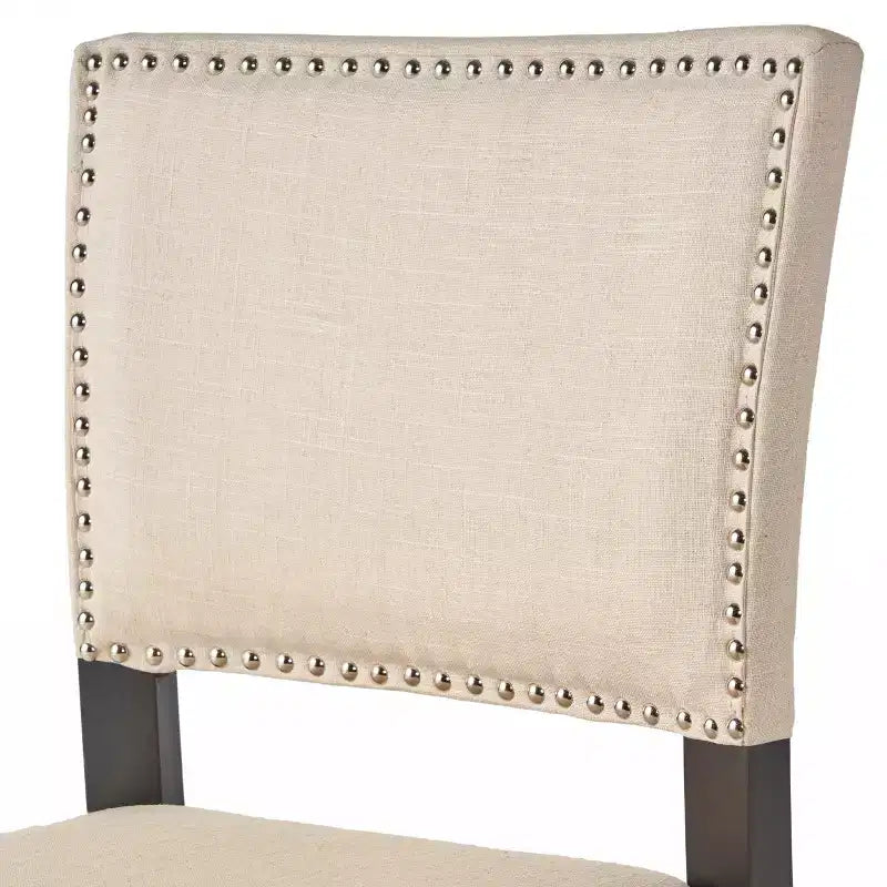 Tabourets de Bar rembourrés en Faux Cuir Contemporains Christopher Knight Home Mayfield avec Rivets Décoratifs (Lot de 2)