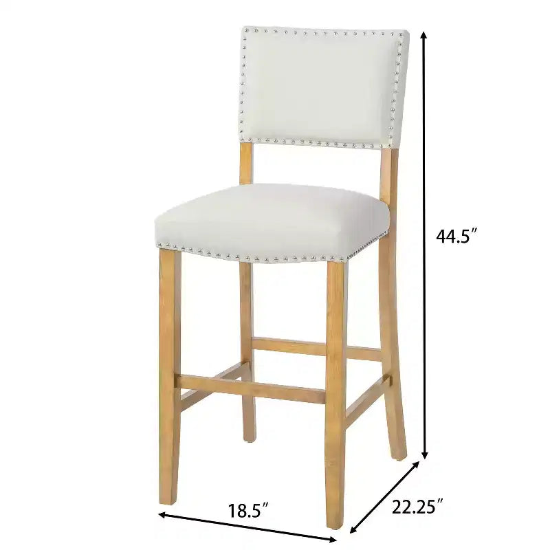Tabourets de Bar rembourrés en Faux Cuir Contemporains Christopher Knight Home Mayfield avec Rivets Décoratifs (Lot de 2)