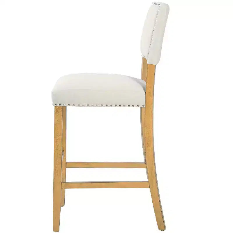 Tabourets de Bar rembourrés en Faux Cuir Contemporains Christopher Knight Home Mayfield avec Rivets Décoratifs (Lot de 2)