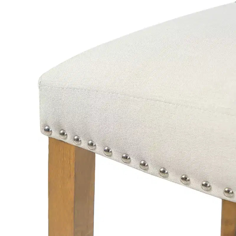 Tabourets de Bar rembourrés en Faux Cuir Contemporains Christopher Knight Home Mayfield avec Rivets Décoratifs (Lot de 2)