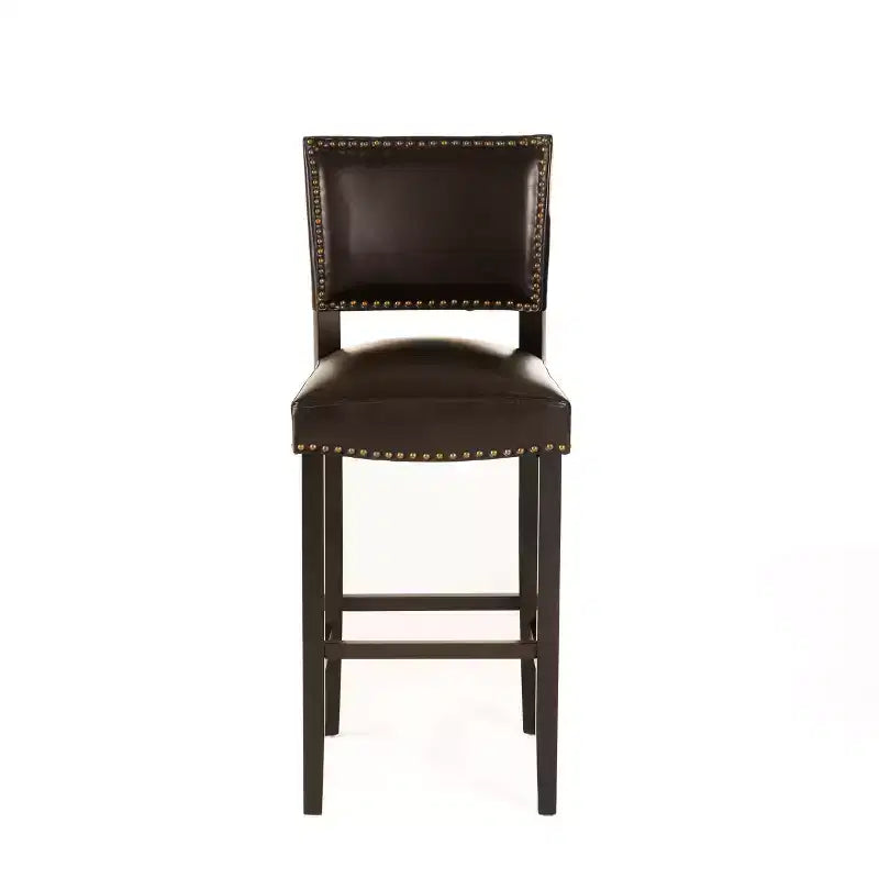 Tabourets de Bar rembourrés en Faux Cuir Contemporains Christopher Knight Home Mayfield avec Rivets Décoratifs (Lot de 2)
