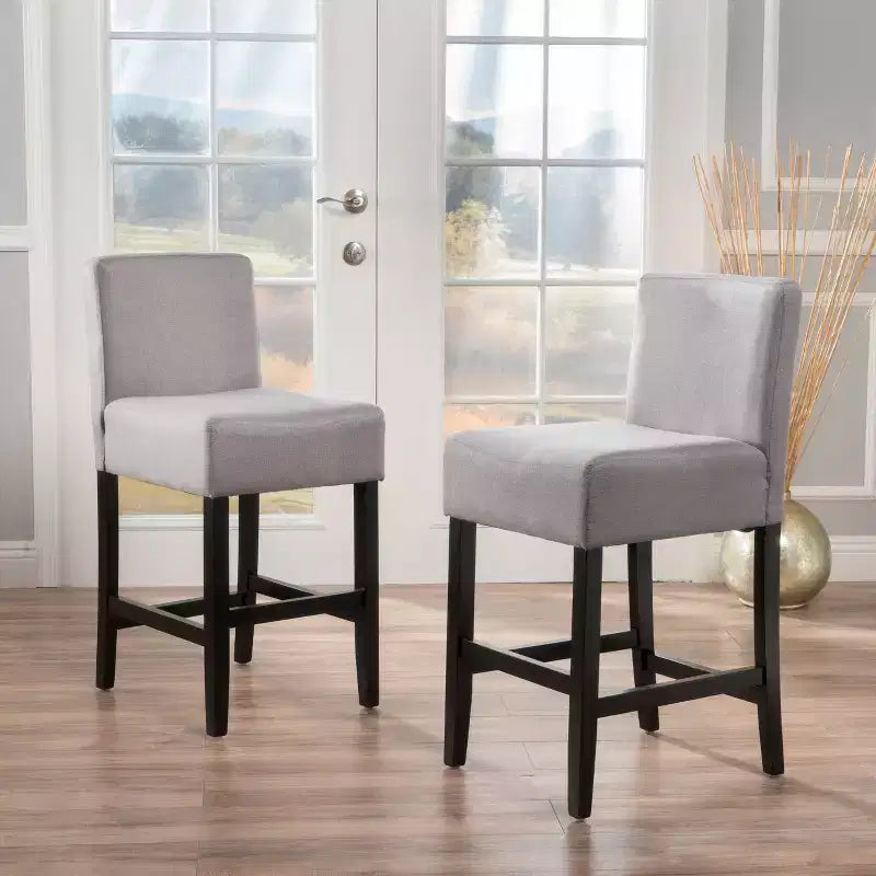 Christopher Knight Home Lowry Contemporary Upholstered 26 Inch Counter Stools (Set of 2)