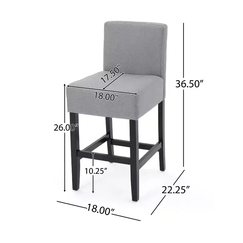 Tabourets de comptoir contemporains Christopher Knight Home Lowry, rembourrés, 66 cm (lot de 2)