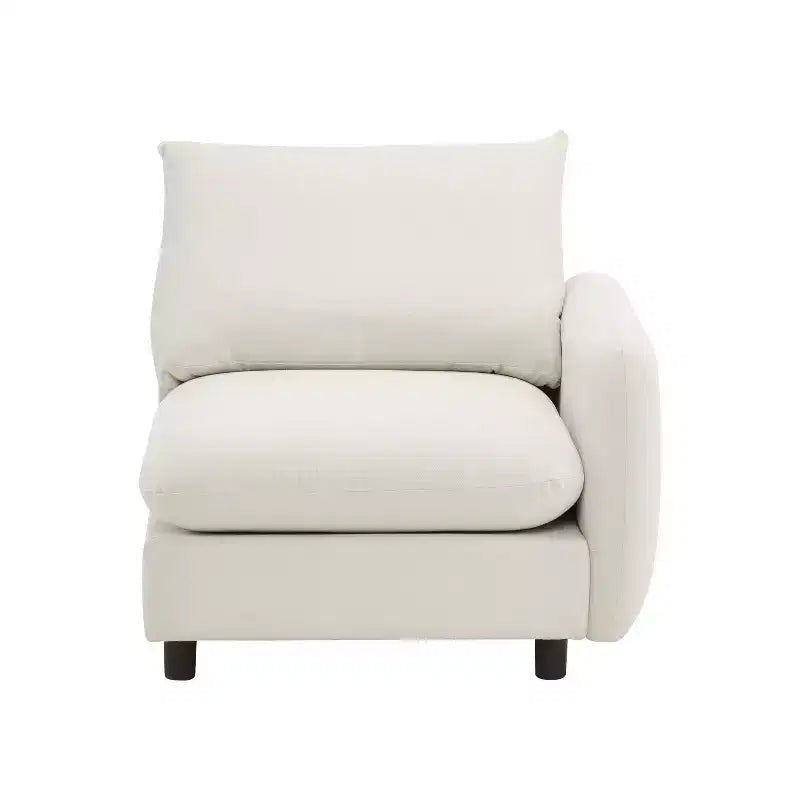 Christopher Knight Home Acker, ensemble de 5 canapés modulables d'angle modernes et rembourrés, blanc