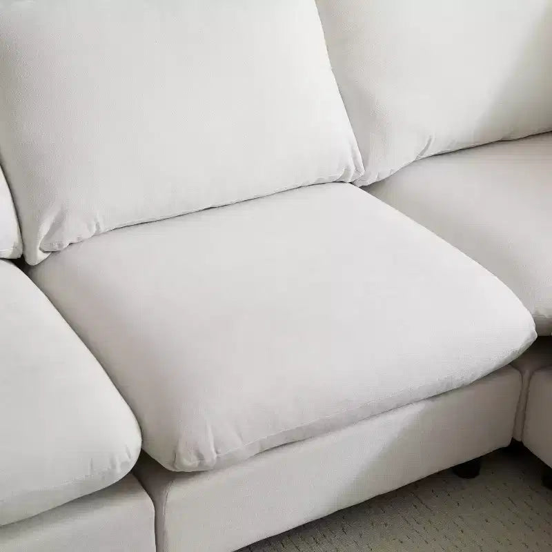 Christopher Knight Home Acker, ensemble de 5 canapés modulables d'angle modernes et rembourrés, blanc