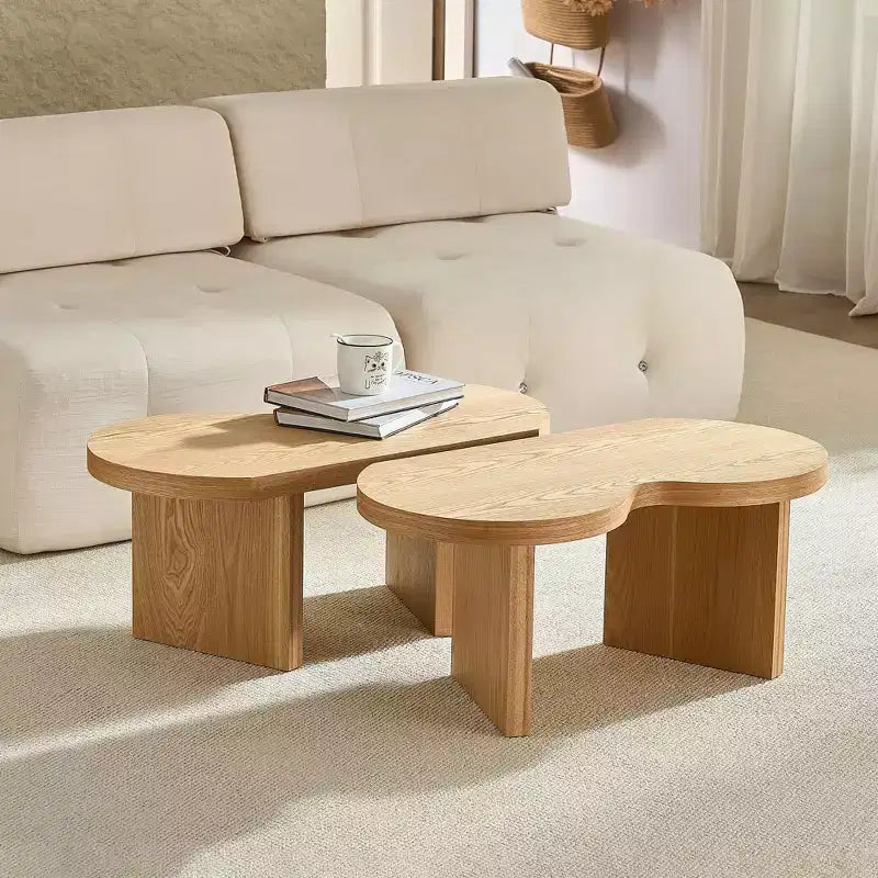 MAYEERTY Butterfly Coffee Table MDF Split into 2 Small Tables Living Room Bedroom