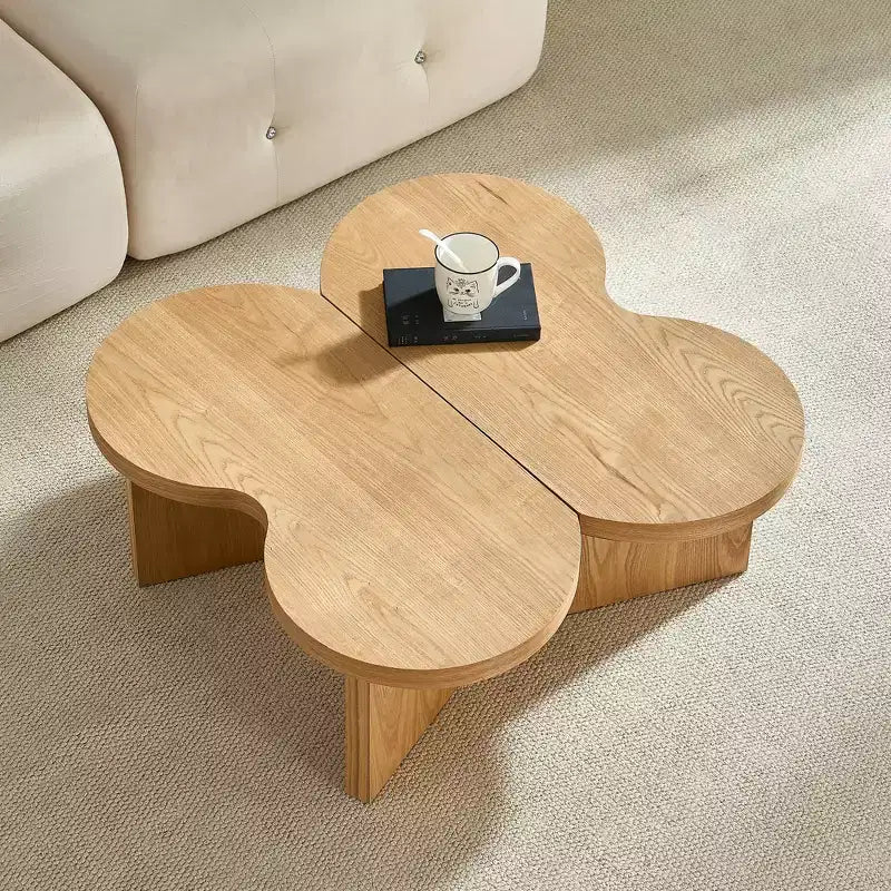 Table Basse Papillon MAYEERTY en MDF Séparable en 2 Petites Tables pour Salon Chambre