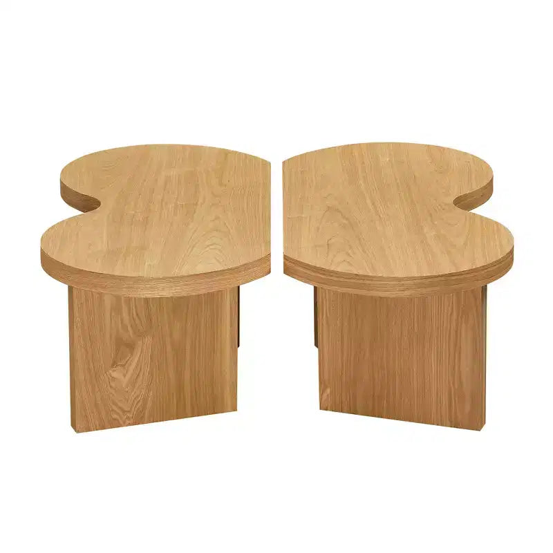Table Basse Papillon MAYEERTY en MDF Séparable en 2 Petites Tables pour Salon Chambre