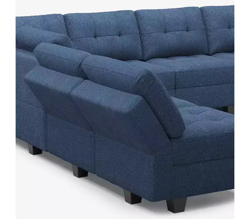 Canapé modulaire Belffin Weave avec siège de rangement (12 places + 10 côtés)