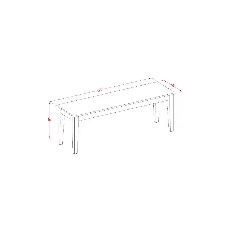 Banc de salle à manger HomeStock avec assise en bois massif