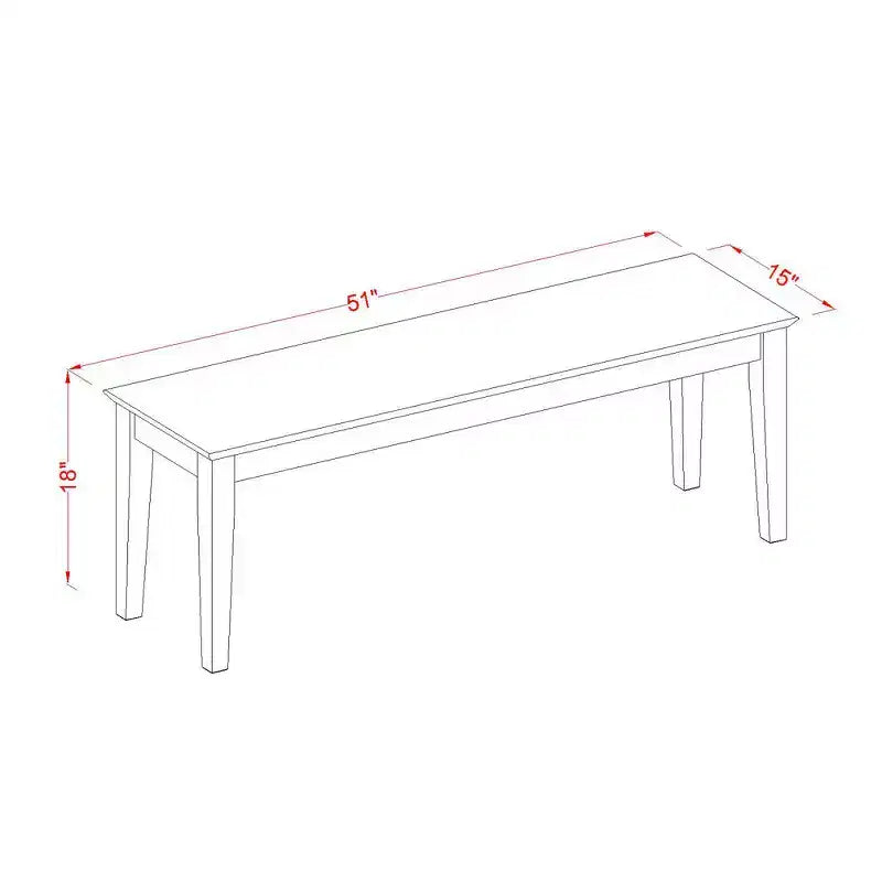 Banc de salle à manger HomeStock avec assise en bois massif