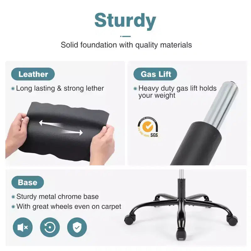 FIRNEWST Confort de jeu supérieur : Chaise ergonomique en cuir PU avec accoudoirs relevables réglables