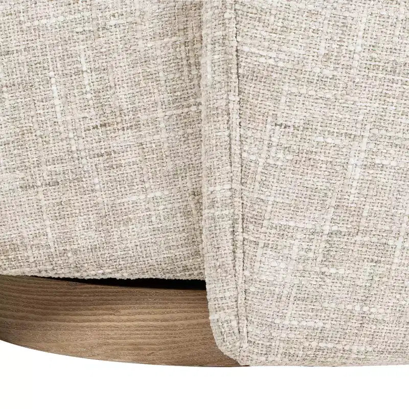 Fauteuil d'appoint pivotant moderne en chenille avec base à retour automatique - Fauteuil de salon compact et rembourré