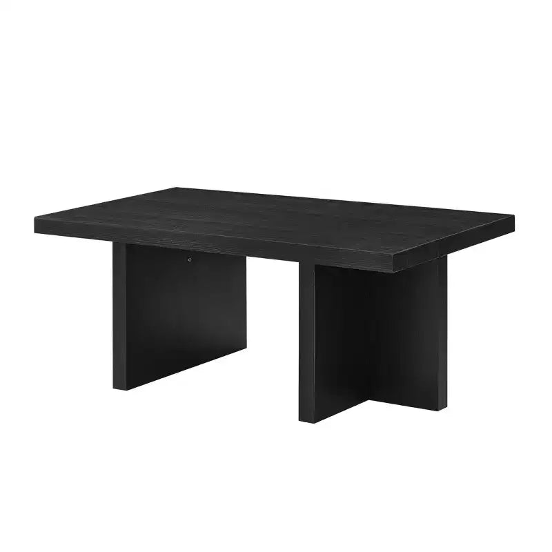 Table basse contemporaine - Design à double pied avec base en T