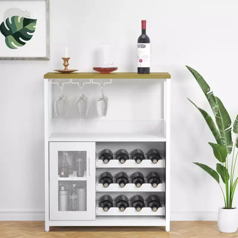 Meuble à vin rétro industriel avec étagères réglables - Buffet de bar pour cuisine et restaurant
