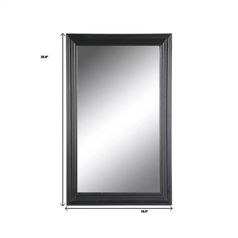Miroir décoratif encadré de 26 lignes noires biseautées