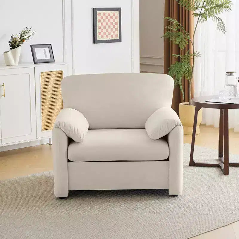 Fauteuil d'appoint individuel pour salon - Design Oreille d'éléphant