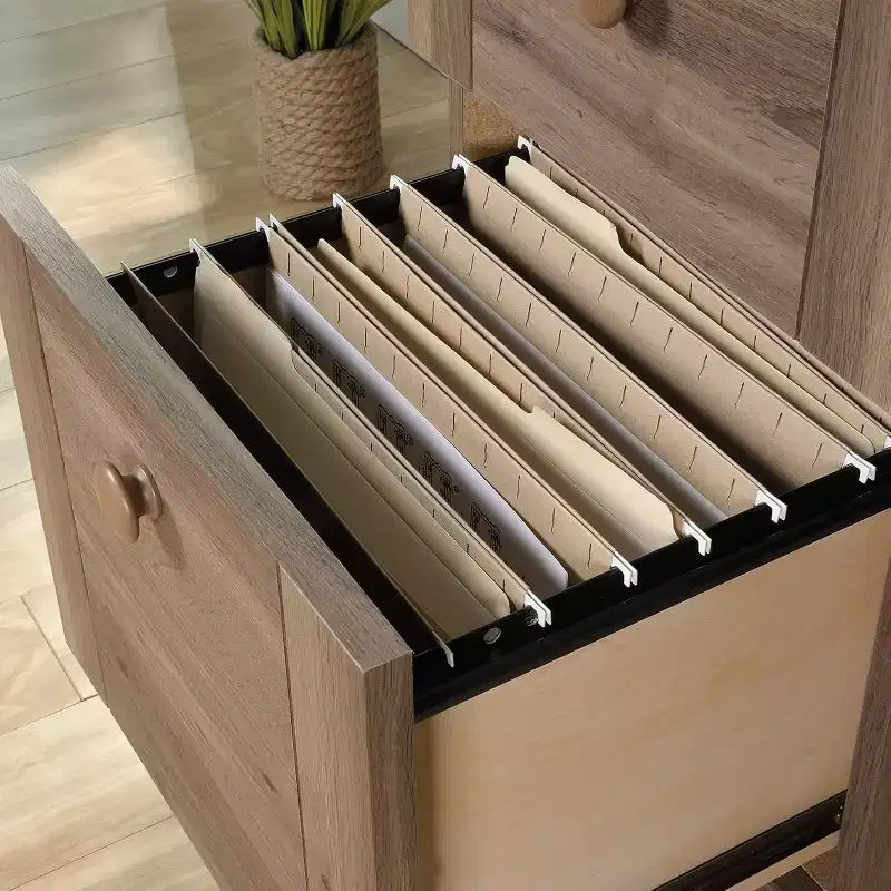 Bureau informatique multi-usages avec tiroir – Finition Chêne Salé 43.5 x 19.40 x 28.98