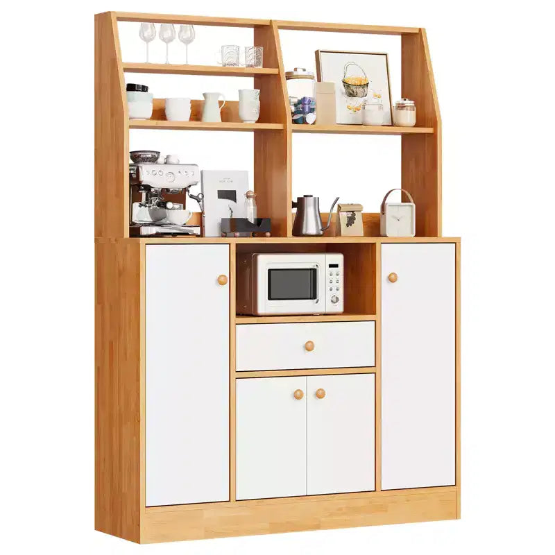 Kitchen Pantry Cabinet with Drawers - Wood Sideboard Buffet with Doors, Adjustable Shelf, Storage Rack, Coffee Bar Station for Kitchen Dining Room
