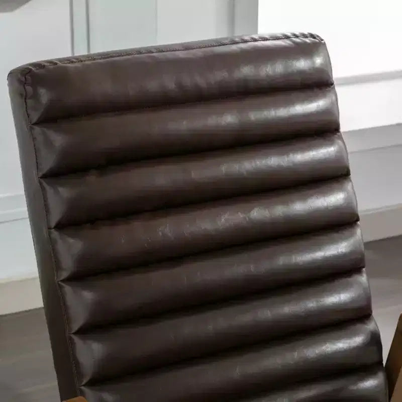 Fauteuil inclinable en cuir huilé ciré de 26 po avec repose-pieds pour le salon et la lecture
