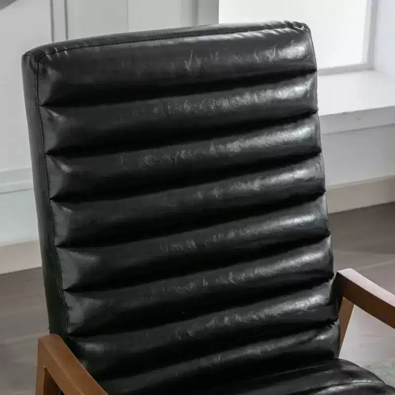 Fauteuil inclinable en cuir huilé ciré de 26 po avec repose-pieds pour le salon et la lecture