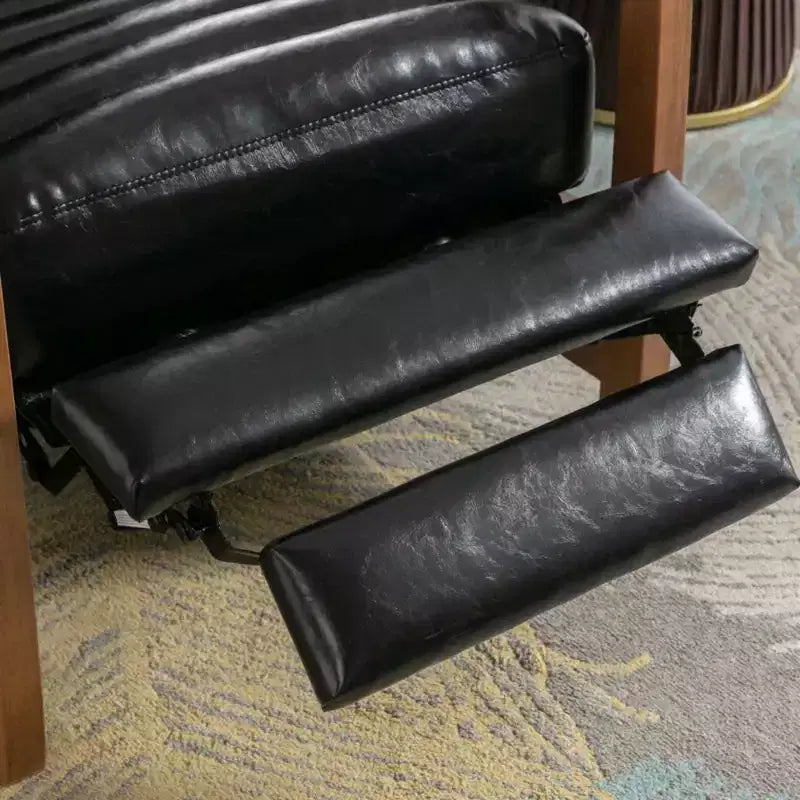 Fauteuil inclinable en cuir huilé ciré de 26 po avec repose-pieds pour le salon et la lecture