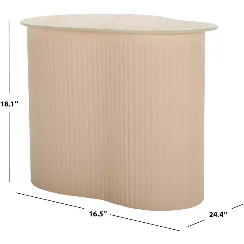 Guéridon en céramique - Beige