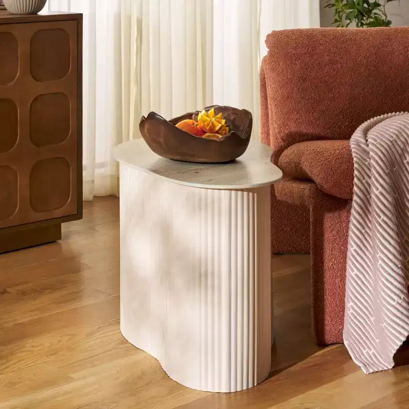 Guéridon en céramique - Beige
