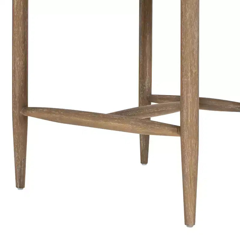 Tabouret de comptoir rembourré 26" en matériaux mélangés - Chenille blanc chaud