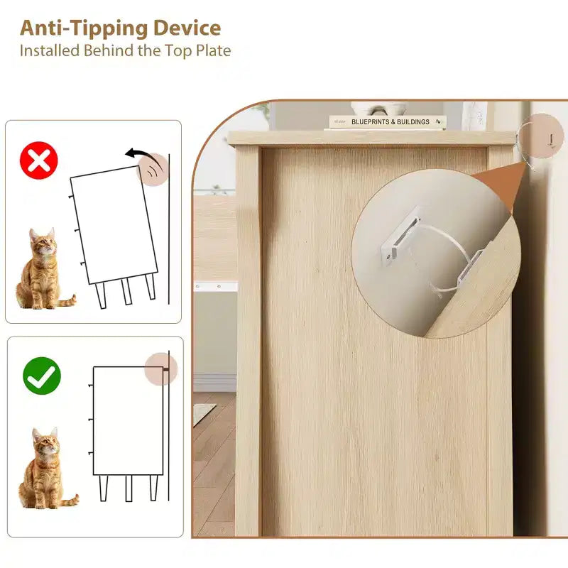 Commode en bois à 7 tiroirs – Commode haute de style bohème avec pieds incurvés, accents en rotin et rangement autoportant