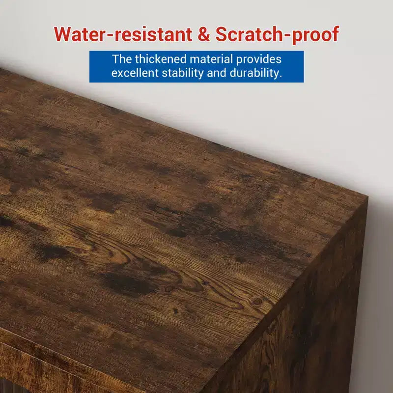 Buffet en rotin de 80 cm avec étagères réglables - Meuble de rangement en bois massif pour salon, salle à manger et entrée