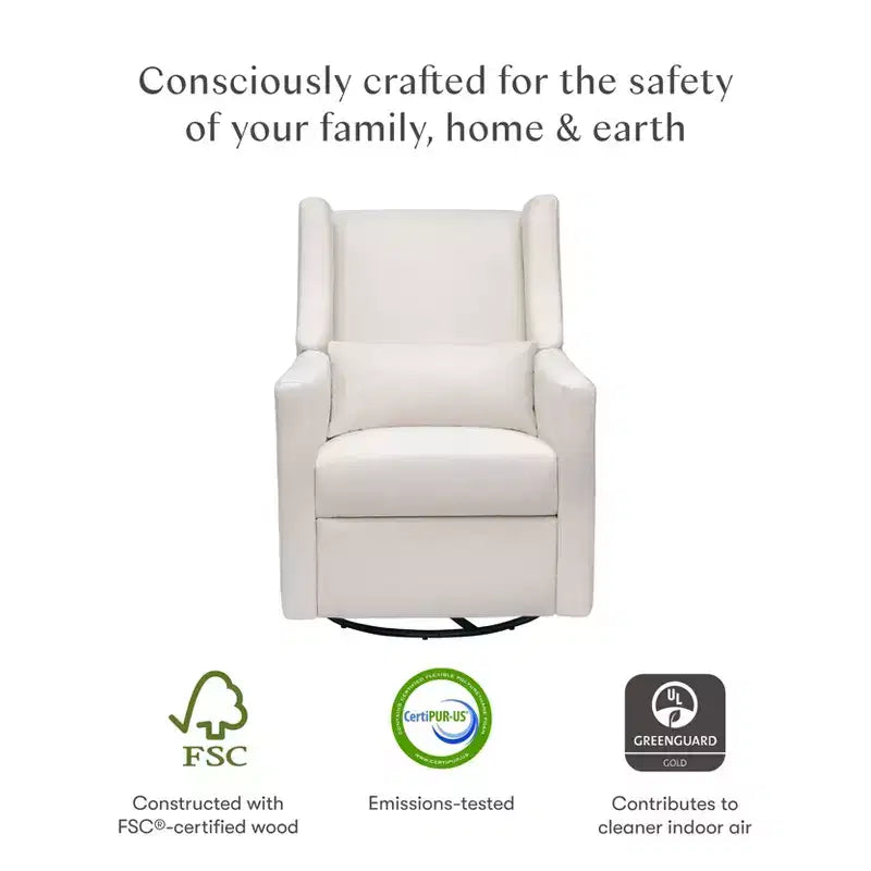 Fauteuil inclinable et pivotant, tissu éco-performant, déperlant et anti-taches