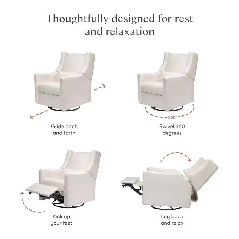 Fauteuil inclinable et pivotant, tissu éco-performant, déperlant et anti-taches