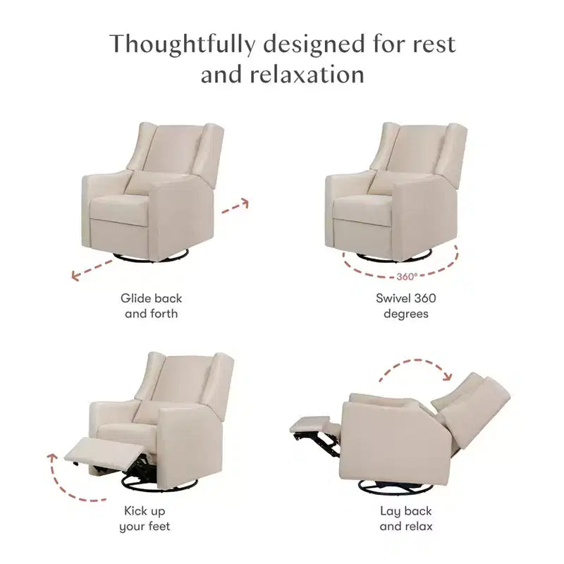 Fauteuil inclinable et pivotant, tissu éco-performant, déperlant et anti-taches
