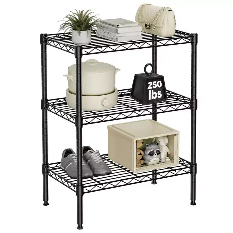 Étagère de rangement métallique réglable à 5 niveaux – Organisateur robuste pour cuisine, cellier, garage, salle de bain et buanderie