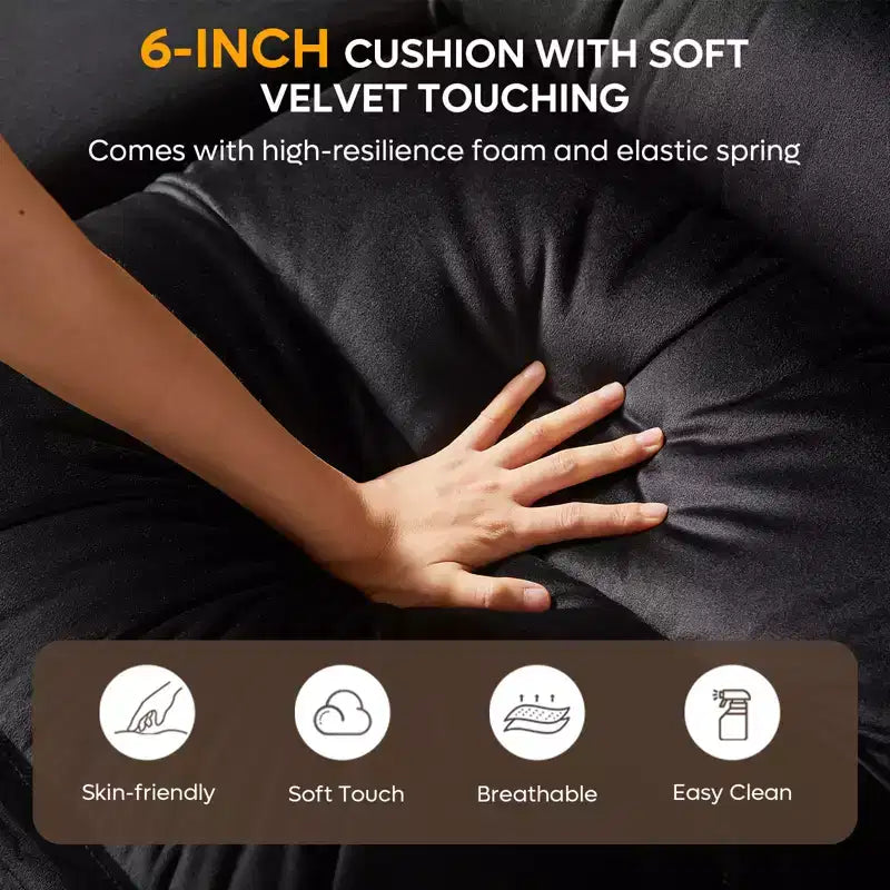 Chaise de bureau ergonomique pour s'asseoir en tailleur avec accoudoirs relevables et roulettes - Hauteur réglable, mousse double couche, poches latérales