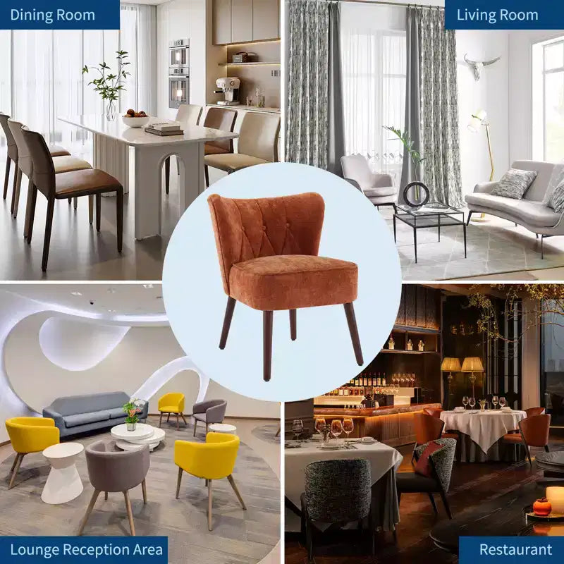 Fauteuil d'appoint contemporain avec oreilles - Tissu d'ameublement en fausse fourrure, dossier haut, pieds en bois massif pour salon, bureau et chambre à coucher