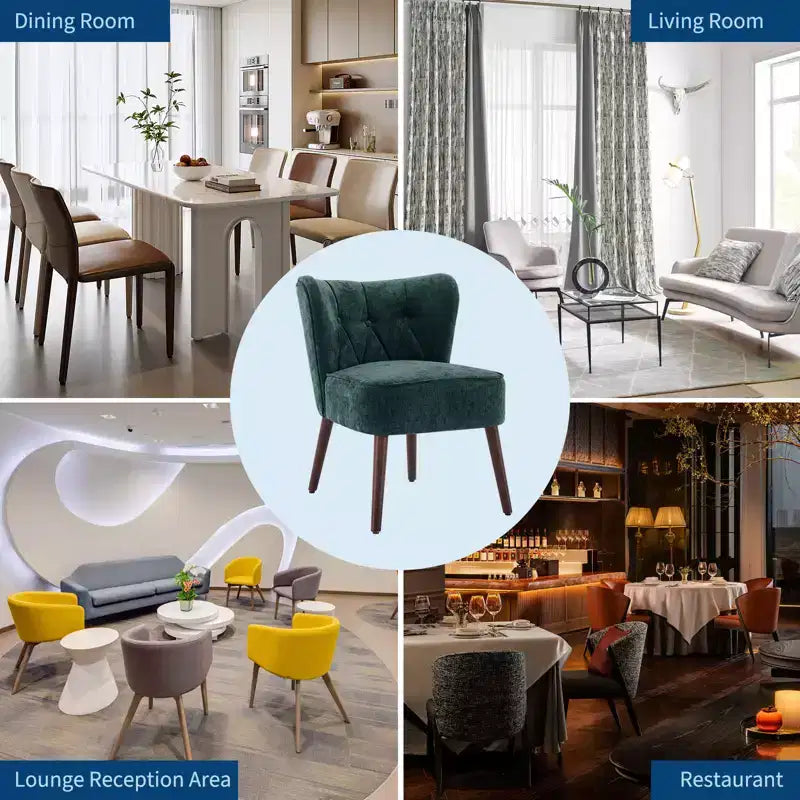 Fauteuil d'appoint contemporain avec oreilles - Tissu d'ameublement en fausse fourrure, dossier haut, pieds en bois massif pour salon, bureau et chambre à coucher