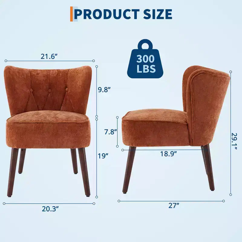 Fauteuil d'appoint contemporain avec oreilles - Tissu d'ameublement en fausse fourrure, dossier haut, pieds en bois massif pour salon, bureau et chambre à coucher